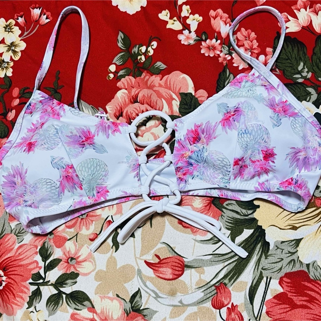 ☆Ravijour☆フラワーレースアップビキニ☆水着☆セットアップS ☆Ravijour☆フラワーレースアップビキニ☆水着☆セットアップS