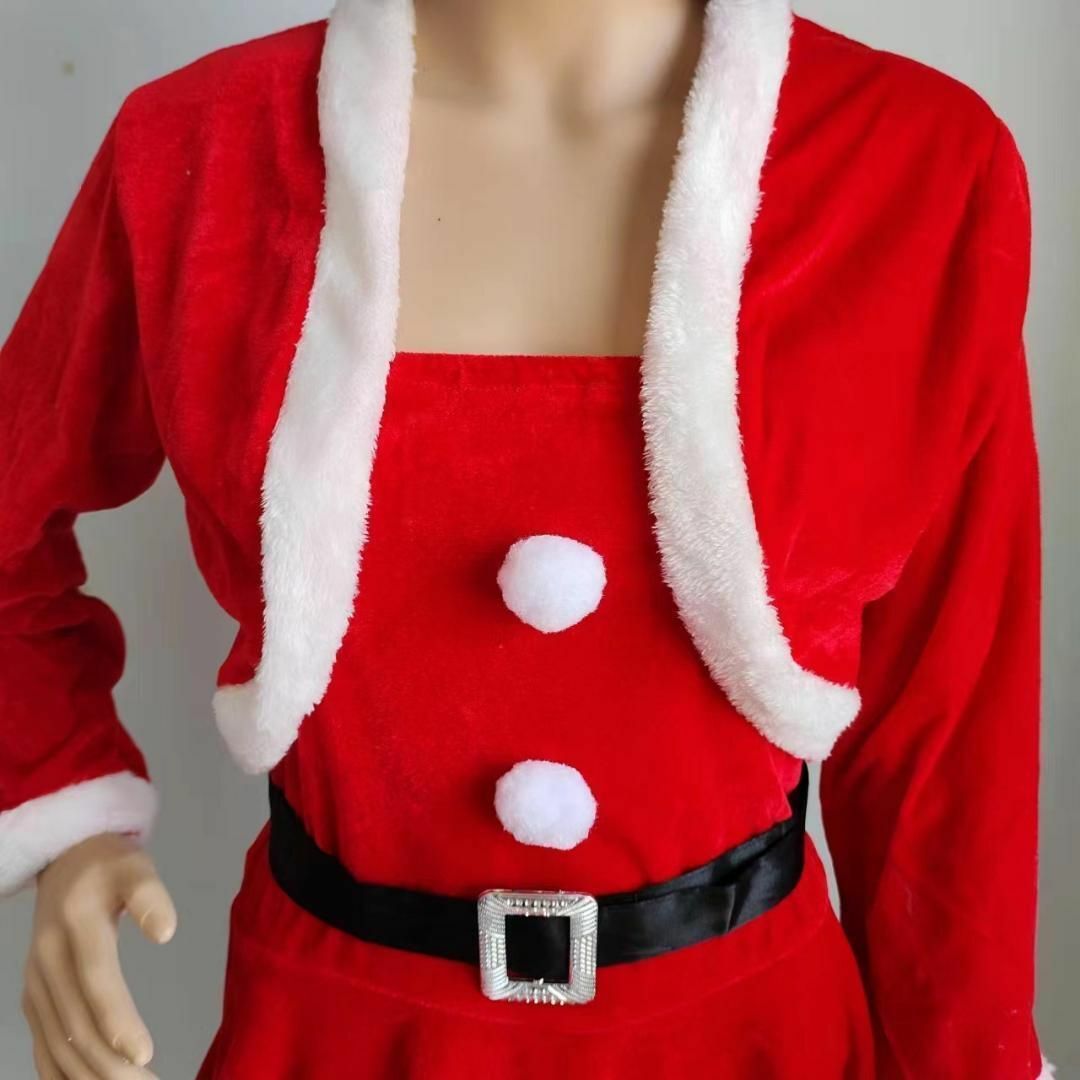 最後サンタクロース　ワンピース　コスプレ　サンタ　衣装　クリスマス　2XL レディースのワンピース(ひざ丈ワンピース)の商品写真