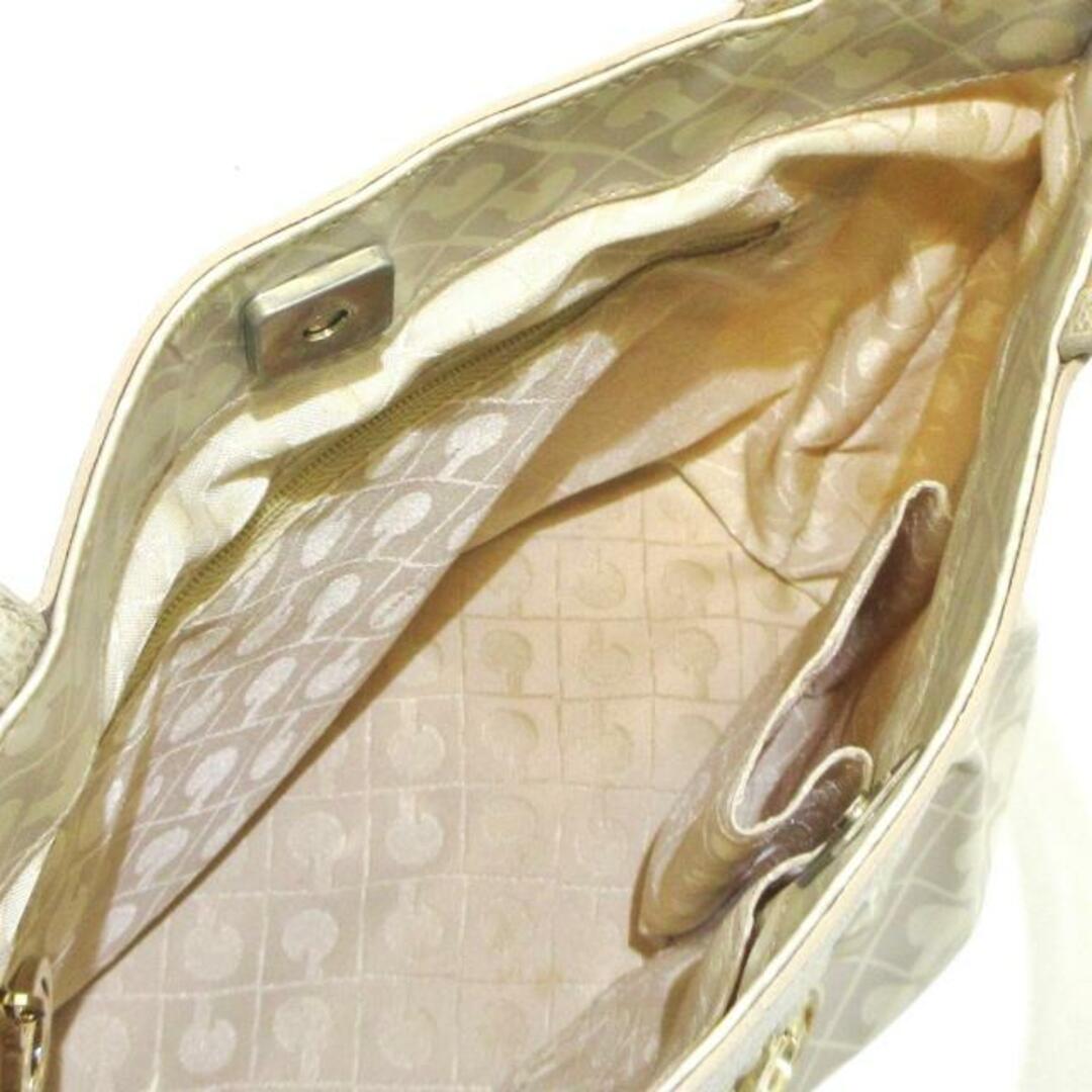 GHERARDINI(ゲラルディーニ)のGHERARDINI(ゲラルディーニ) トートバッグ - アイボリー×グレーベージュ PVC(塩化ビニール)×レザー レディースのバッグ(トートバッグ)の商品写真