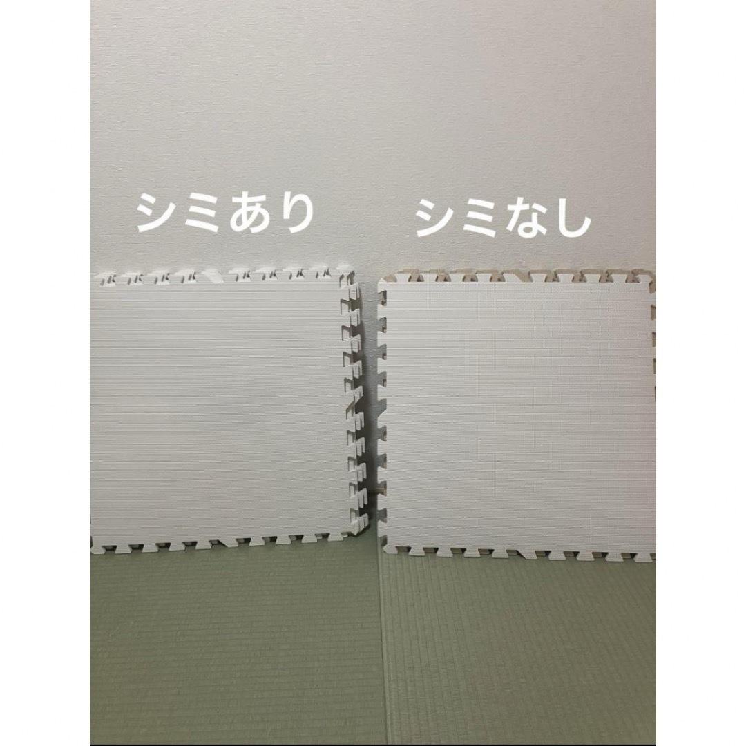 ベビージョイントマット　大判　8枚　フチあり　コーヒーベージュ×ホワイト　 キッズ/ベビー/マタニティの寝具/家具(フロアマット)の商品写真