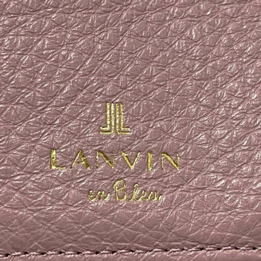 LANVIN en Bleu(ランバンオンブルー)のLANVIN en Bleu(ランバンオンブルー) 2つ折り財布 - ライトピンク×シルバー ラメ レザー レディースのファッション小物(財布)の商品写真