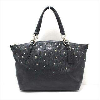 コーチ(COACH)のCOACH(コーチ) ハンドバッグ スターダスト スタッズド ペブルド レザー スモール ケルシー サッチェル F22312 黒 レザー(ハンドバッグ)