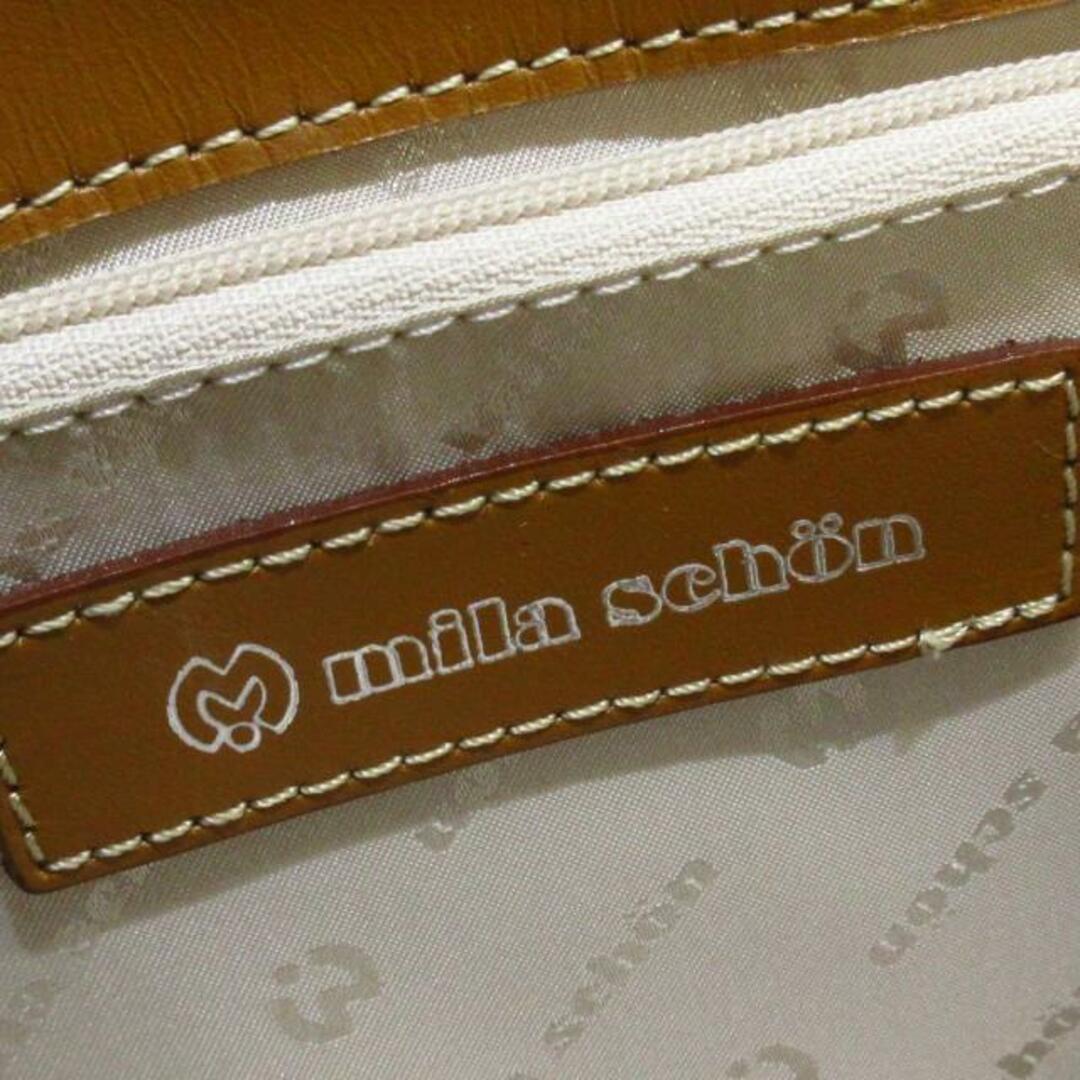 mila schon(ミラショーン)のmila schon(ミラショーン) トートバッグ - ベージュ×ブラウン ストロー×合皮 レディースのバッグ(トートバッグ)の商品写真