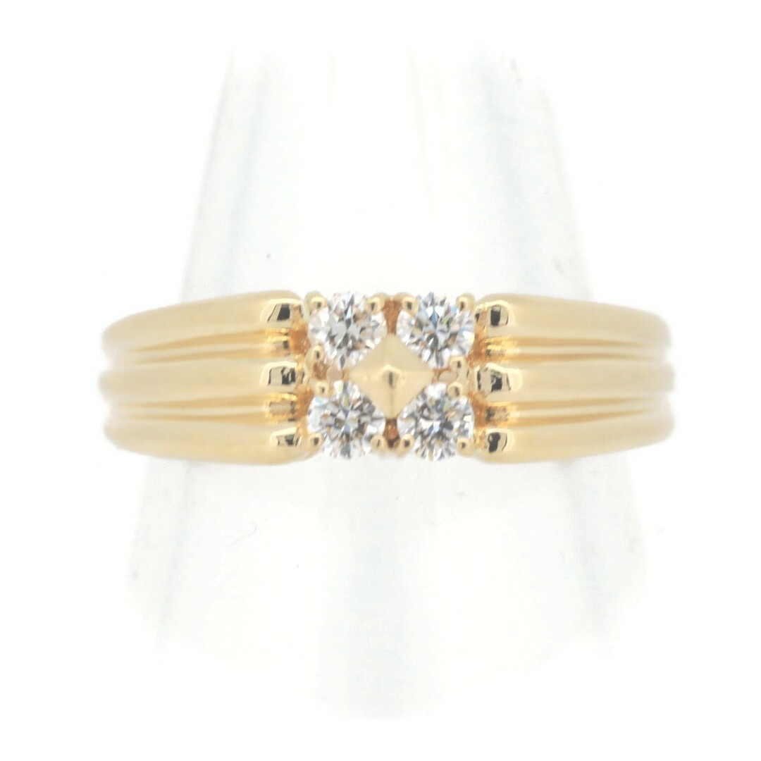 Christian Dior(クリスチャンディオール)の目立った傷や汚れなし ディオール ダイヤモンド リング 指輪 10号 0.18CT K18YG(18金 イエローゴールド) レディースのアクセサリー(リング(指輪))の商品写真
