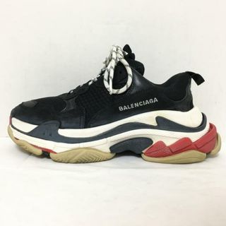 バレンシアガ(Balenciaga)のBALENCIAGA(バレンシアガ) スニーカー 26.5 メンズ - 黒×白 インソール取外し可 化学繊維×レザー(スニーカー)