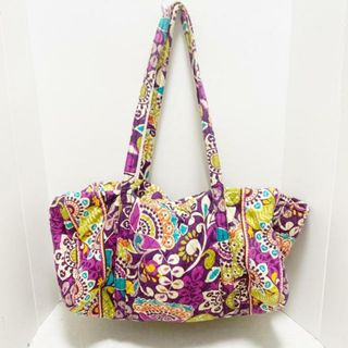 ヴェラブラッドリー(Vera Bradley)のVera Bradley(ベラブラッドリー) ボストンバッグ - パープル×アイボリー×マルチ 花柄/キルティング/本体ロックなし コットン(ボストンバッグ)