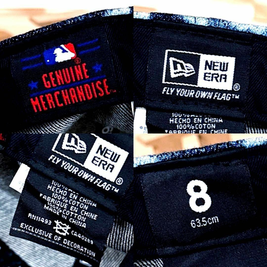 NEW ERA(ニューエラー)のレア【ニューエラ×ニューヨーク・ヤンキース】ムラ染めデニムNYロゴ キャップ 紺 メンズの帽子(キャップ)の商品写真