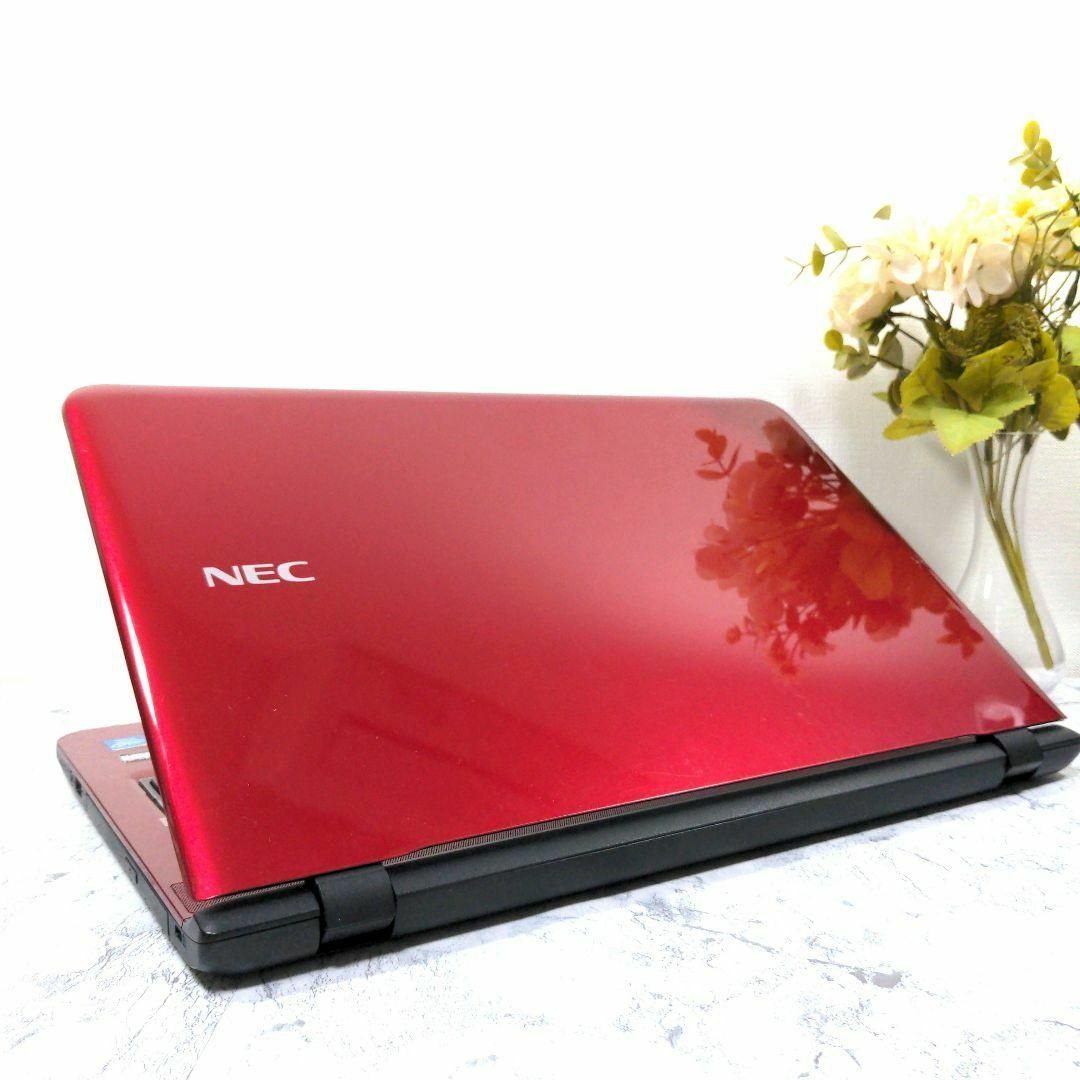 DL24 薄型✨ノートパソコン SSD 赤 レッド カメラ付き ノートPC