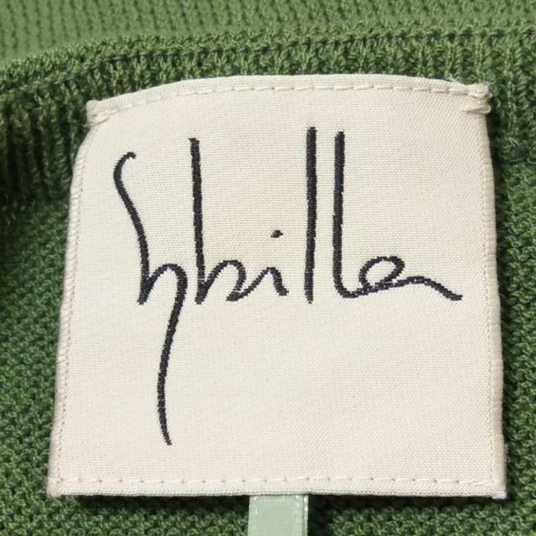 Sybilla(シビラ)のSybilla(シビラ) カーディガン サイズM レディース美品  - グリーン×ダークネイビー×マルチ 半袖 レディースのトップス(カーディガン)の商品写真
