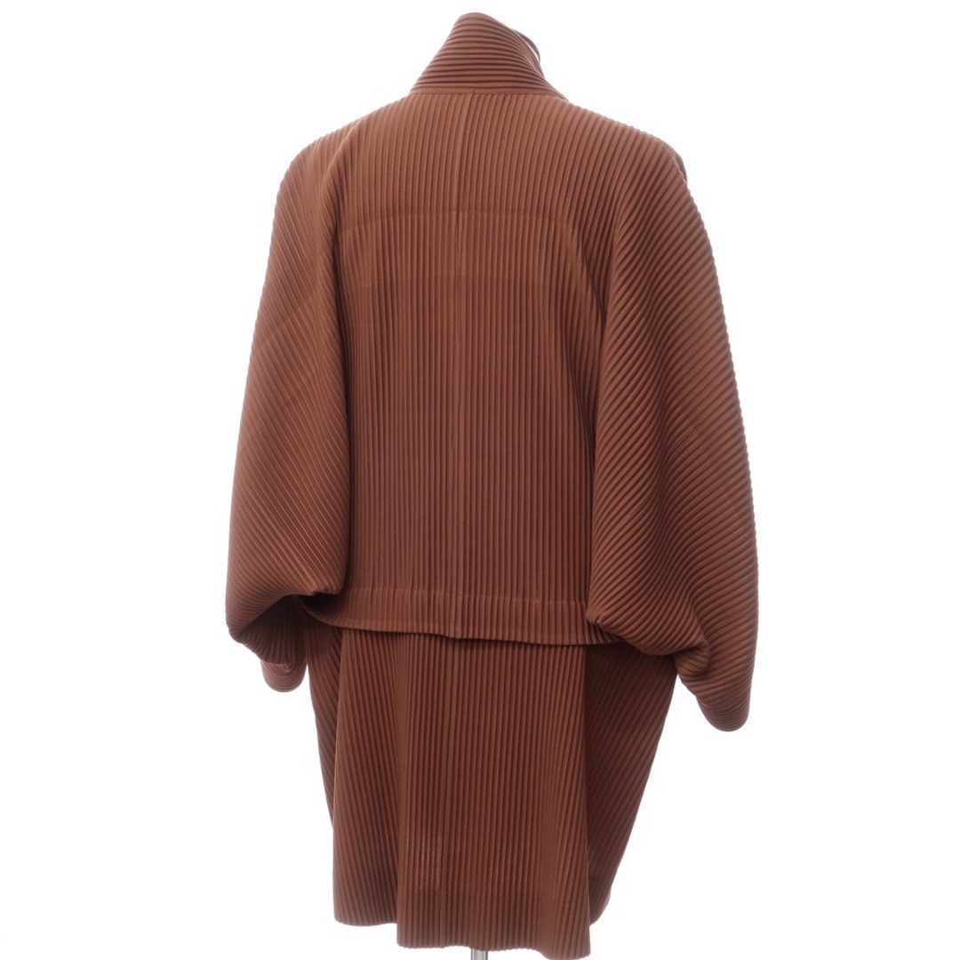 【中古】オム プリッセ イッセイミヤケ HOMME PLISSE ISSEY MIYAKE 2023年秋冬 プリーツ加工 スタンドカラーコート ブラウン【サイズ表記なし（L位）】【メンズ】 メンズのジャケット/アウター(その他)の商品写真