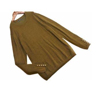 ザラ(ZARA)のZARA ザラ クルーネック ニット セーター sizeL/カーキ ◇■ レディース(ニット/セーター)