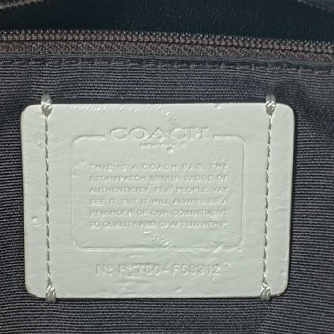 COACH(コーチ)のCOACH(コーチ) ハンドバッグ シグネチャーベネットサッチェル F58312 ライトカーキ×チョーク PVC(塩化ビニール)×レザー レディースのバッグ(ハンドバッグ)の商品写真