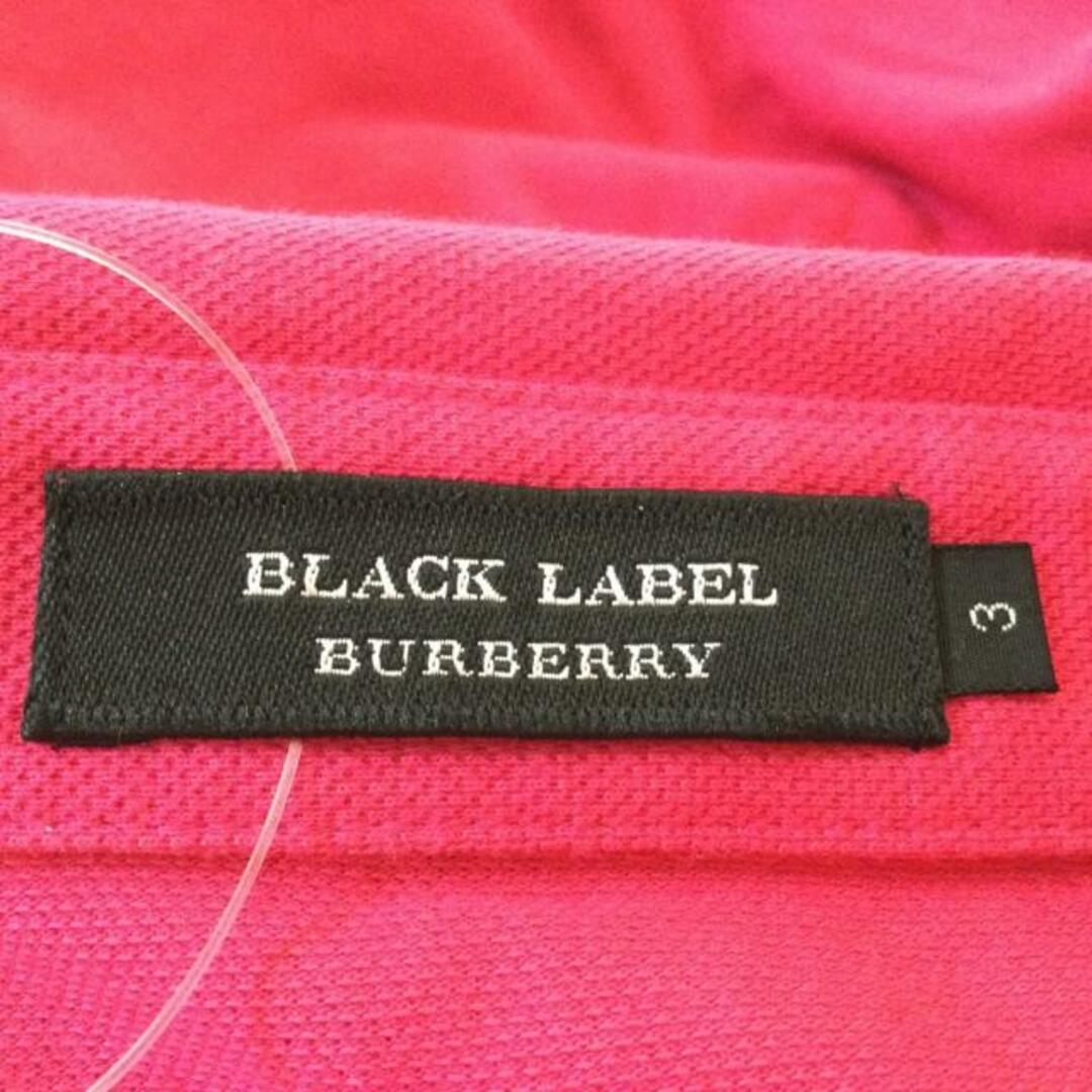 BURBERRY BLACK LABEL(バーバリーブラックレーベル)のBurberry Black Label(バーバリーブラックレーベル) 半袖ポロシャツ サイズ3 L メンズ美品  - ピンク メンズのトップス(ポロシャツ)の商品写真