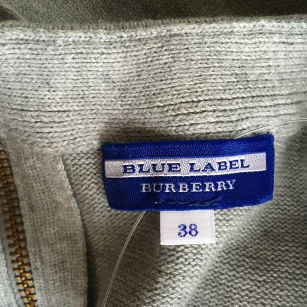 BURBERRY BLUE LABEL(バーバリーブルーレーベル)のBurberry Blue Label(バーバリーブルーレーベル) ワンピース サイズ38 M レディース - グレー クルーネック/長袖/ひざ丈/ニット レディースのワンピース(その他)の商品写真