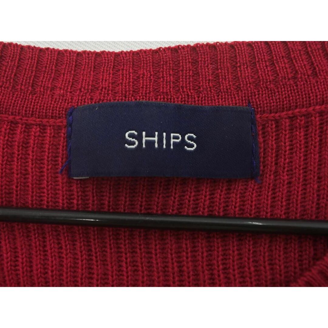 SHIPS(シップス)のSHIPS シップス ウール シルク 切替 カーディガン size38/赤 ◇■ レディース レディースのトップス(カーディガン)の商品写真