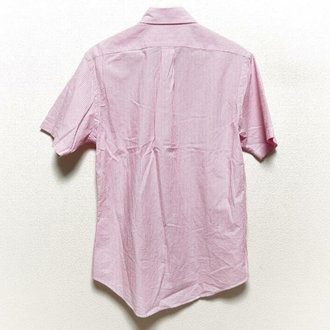 Ralph Lauren(ラルフローレン)のRalphLauren(ラルフローレン) 半袖シャツ サイズS メンズ - ピンク×白 ストライプ メンズのトップス(シャツ)の商品写真