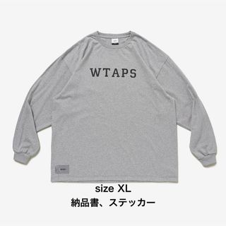 ダブルタップス(W)taps)の【XL】Wtaps COLLEGE / LS / COTTON グレイ(Tシャツ/カットソー(七分/長袖))