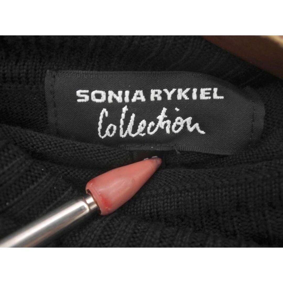 SONIA RYKIEL(ソニアリキエル)のSONIA RYKIEL ソニアリキエル ウール混 マルチボーダー タートルネック ニット セーター size32/黒 ◇■ レディース レディースのトップス(ニット/セーター)の商品写真