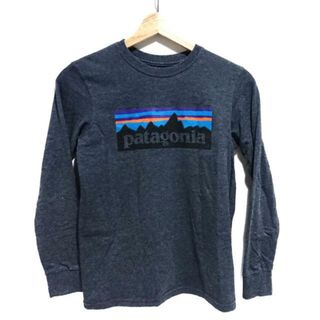 パタゴニア(patagonia)のPatagonia(パタゴニア) 長袖Tシャツ サイズM レディース - ダークネイビー×ブルー×マルチ クルーネック(Tシャツ(長袖/七分))