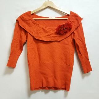 トゥービーシック(TO BE CHIC)のTO BE CHIC(トゥービーシック) 七分袖セーター サイズ2 M レディース - オレンジ(ニット/セーター)