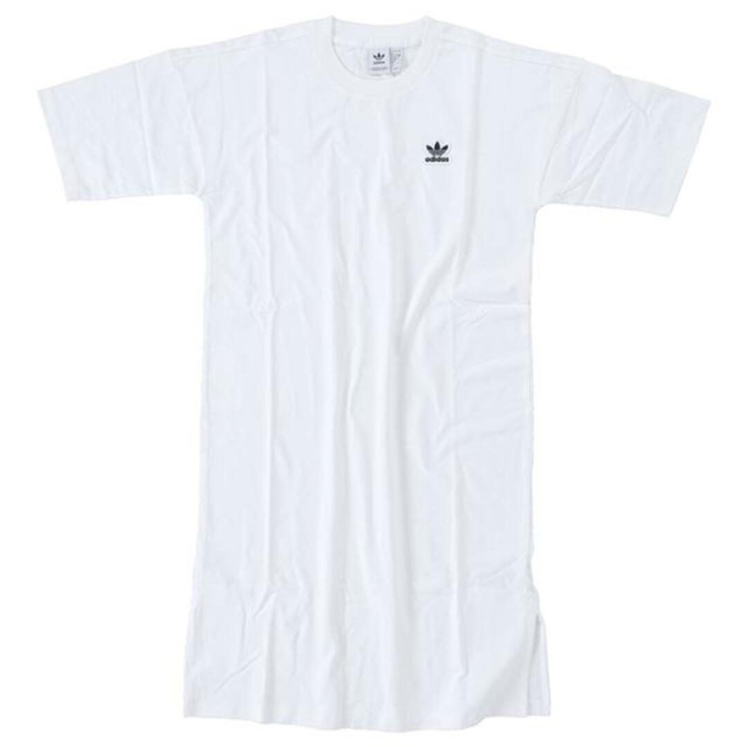 adidas(アディダス)のadidas アディダス TREFOIL DRESS トレフォイルドレス FL0051 レディース ワンピース ロングTシャツ 半袖 ホワイト 白 - レディースのトップス(Tシャツ(長袖/七分))の商品写真