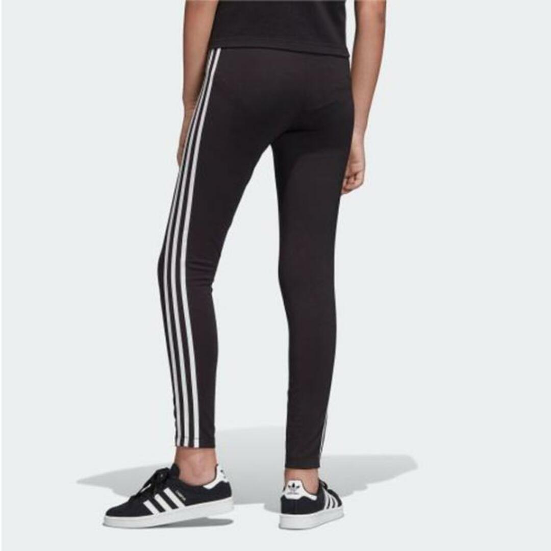 adidas(アディダス)の【メール便】adidas Originals アディダス オリジナルス KIDS 3 Stripes Leggings スリーストライプ レギンス ED7820 ブラック 黒  ブラック キッズ/ベビー/マタニティのキッズ服女の子用(90cm~)(パンツ/スパッツ)の商品写真