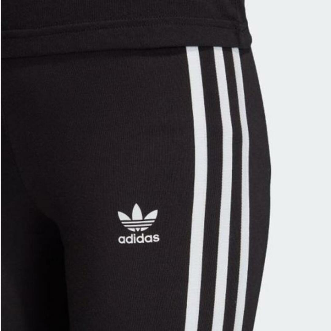 adidas(アディダス)の【メール便】adidas Originals アディダス オリジナルス KIDS 3 Stripes Leggings スリーストライプ レギンス ED7820 ブラック 黒  ブラック キッズ/ベビー/マタニティのキッズ服女の子用(90cm~)(パンツ/スパッツ)の商品写真