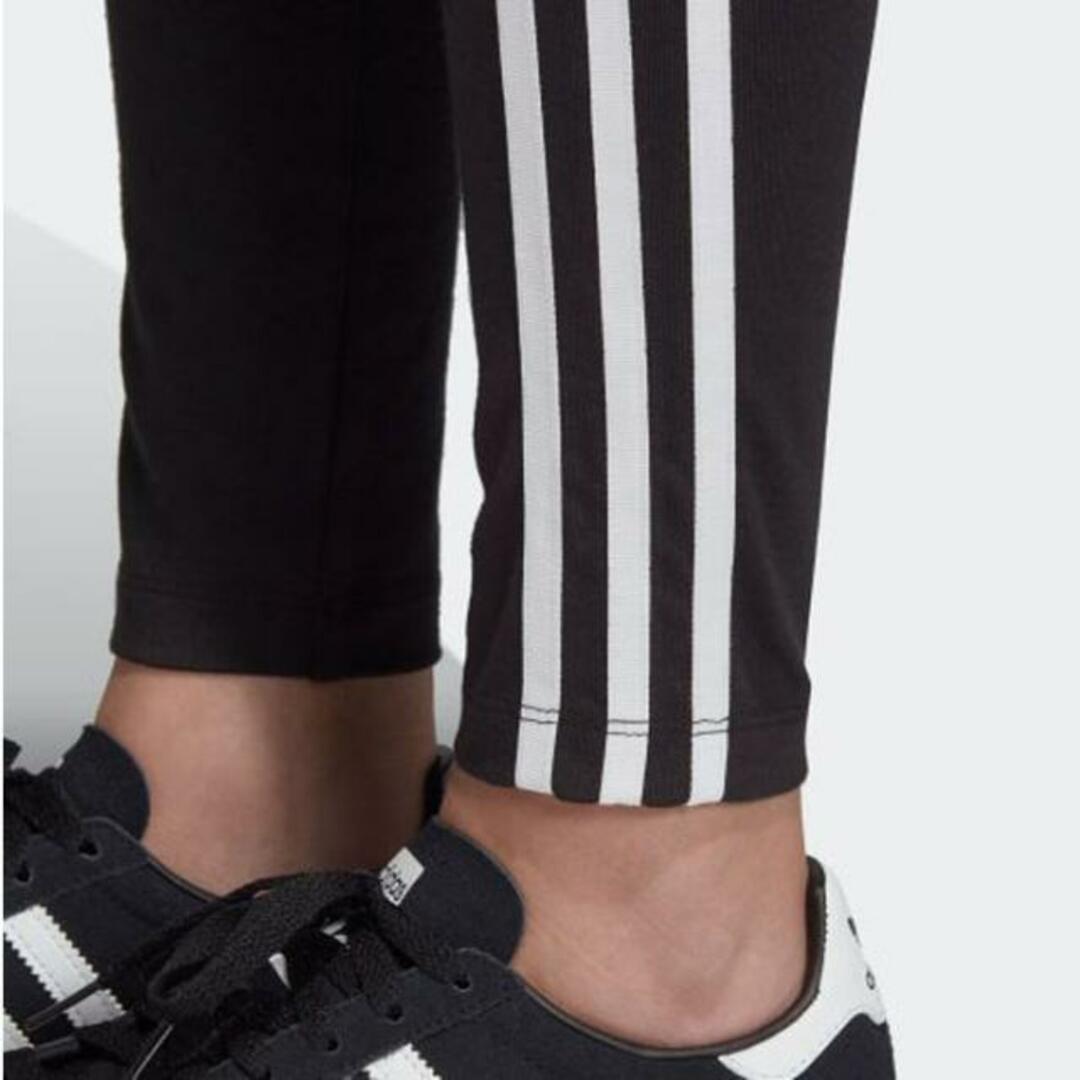 adidas(アディダス)の【メール便】adidas Originals アディダス オリジナルス KIDS 3 Stripes Leggings スリーストライプ レギンス ED7820 ブラック 黒  ブラック キッズ/ベビー/マタニティのキッズ服女の子用(90cm~)(パンツ/スパッツ)の商品写真