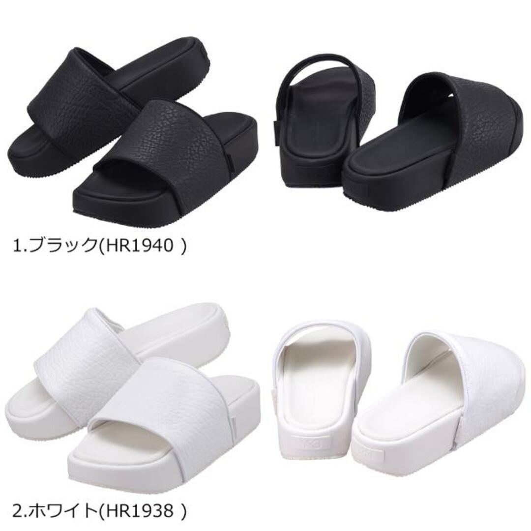 Y-3(ワイスリー)のadidas Y-3 アディダス ワイスリー SLIDE HR1940 / HR1938 Yohji Yamamoto ヨウジヤマモト サンダル ブラック 黒 ホワイト 白 1.ブラック メンズの靴/シューズ(サンダル)の商品写真