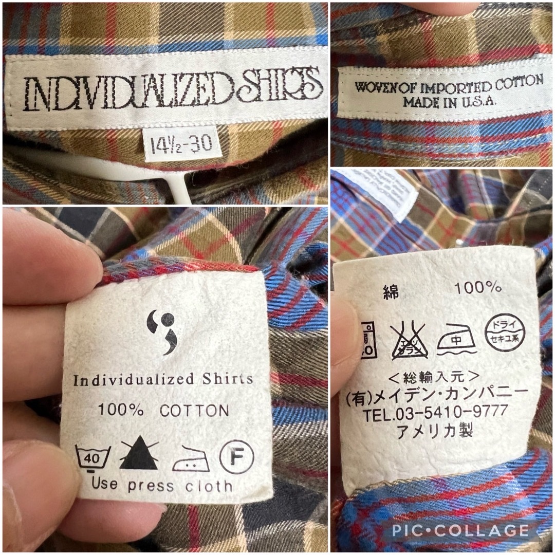 INDIVIDUALIZED SHIRTS(インディヴィジュアライズドシャツ)のINDIVIDUALIZED SHIRTS★USA製 チェック柄ワンピース レディースのワンピース(ひざ丈ワンピース)の商品写真