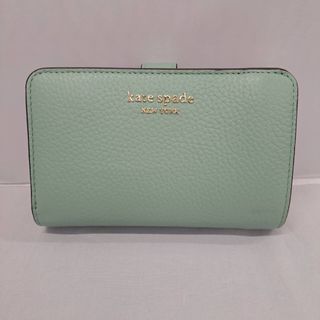 ケイトスペードニューヨーク(kate spade new york)のケイトスペード　スペンサー　二つ折り財布　コンパクトウォレット　パステルグリーン(財布)