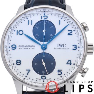 IWC - インターナショナルウォッチカンパニー ポルトギーゼ クロノグラフ ウォッチ Portugieser Chronograph IW371620 箱 保証書 SS/革 メンズ時計 ホワイト 美品 【未使用】