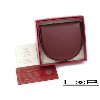 カルティエ(Cartier)の■新同■　カルティエ マスト コイン ケース 小銭入れ レザー ボルドー 箱 LV L3000463【89404】(コインケース/小銭入れ)