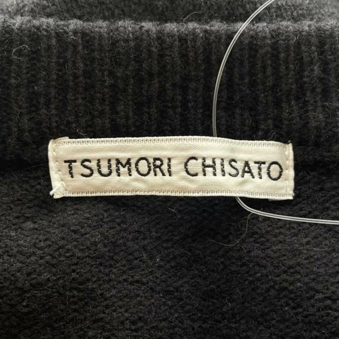 TSUMORI CHISATO(ツモリチサト)のTSUMORI CHISATO(ツモリチサト) ワンピース サイズ2 M レディース美品  - 黒×ライトグレー×マルチ 長袖/ロング/ニット レディースのワンピース(その他)の商品写真