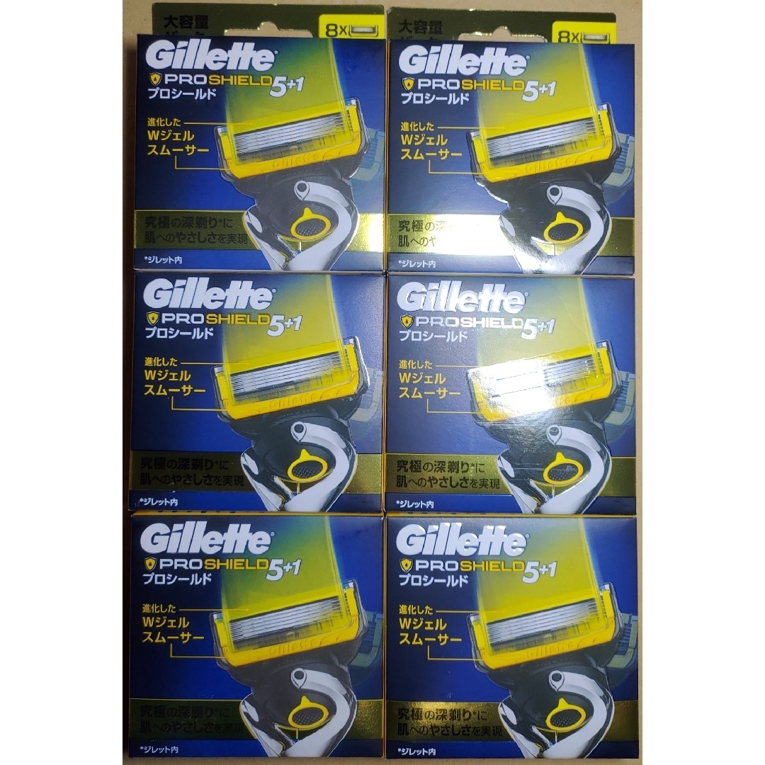 Gillette - ジレット プロシールド 5+1 替刃 8個入×6 Gillette