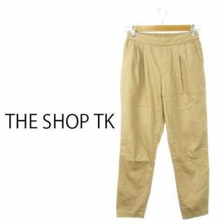 ザショップティーケー(THE SHOP TK)のザショップティーケー テーパードパンツ 春夏 S ベージュ 230726AH8A(カジュアルパンツ)