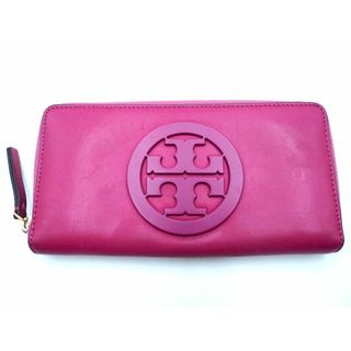 トリーバーチ(Tory Burch)のTory Burch トリーバーチ ラウンドジップ プレート 長 財布 紫 ■■ レディース(財布)