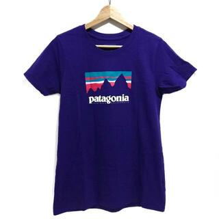 パタゴニア(patagonia)のPatagonia(パタゴニア) 半袖Tシャツ サイズS レディース - パープル×ブルーグリーン×マルチ クルーネック(Tシャツ(半袖/袖なし))