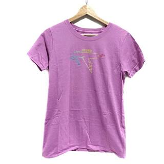 パタゴニア(patagonia)のPatagonia(パタゴニア) 半袖Tシャツ サイズS レディース美品  - ピンク×イエロー×マルチ クルーネック/鳥(Tシャツ(半袖/袖なし))