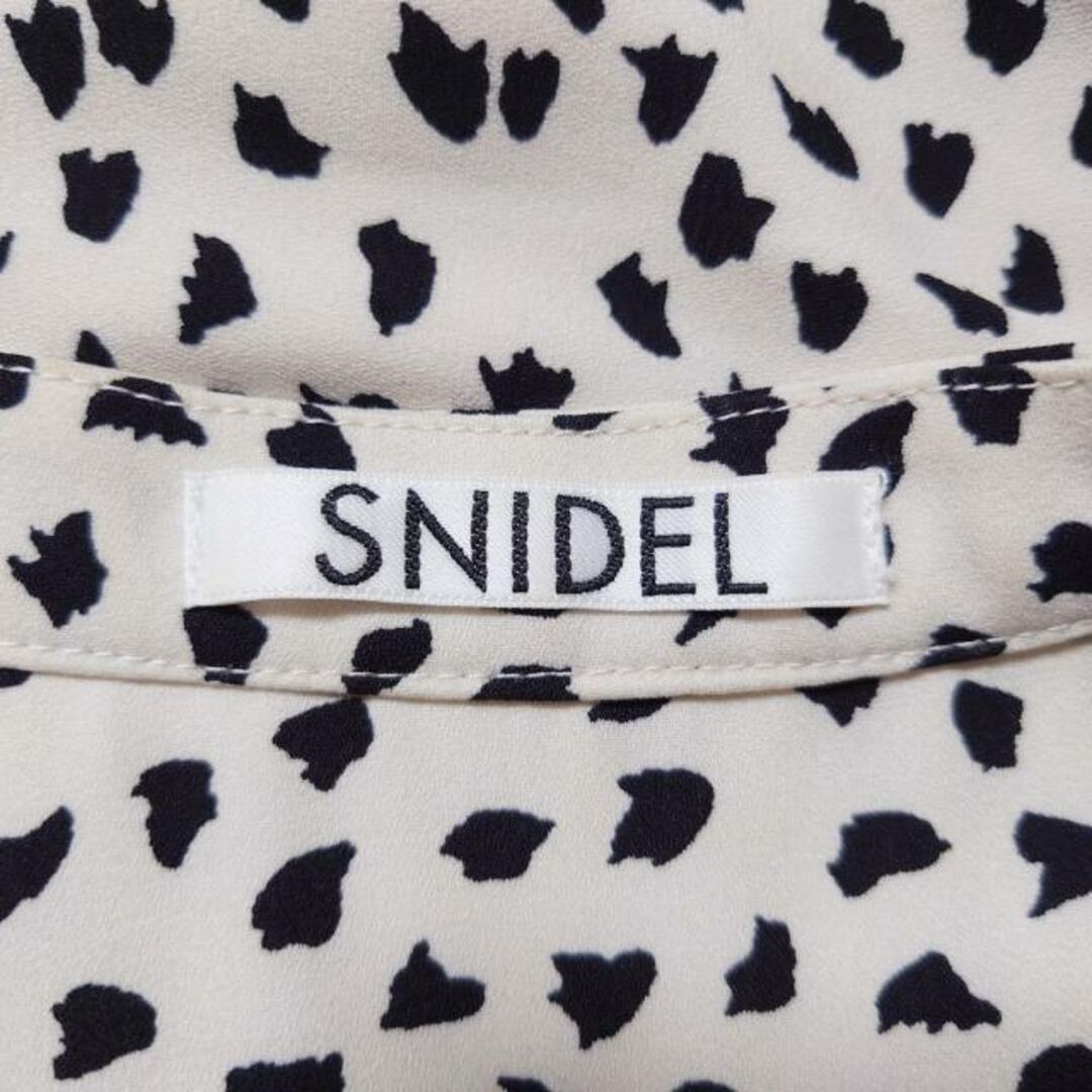 SNIDEL(スナイデル)のsnidel(スナイデル) ワンピース サイズ0 XS レディース - 黒×アイボリー 七分丈 レディースのワンピース(その他)の商品写真