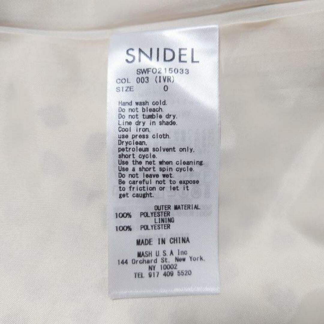 SNIDEL(スナイデル)のsnidel(スナイデル) ワンピース サイズ0 XS レディース - 黒×アイボリー 七分丈 レディースのワンピース(その他)の商品写真