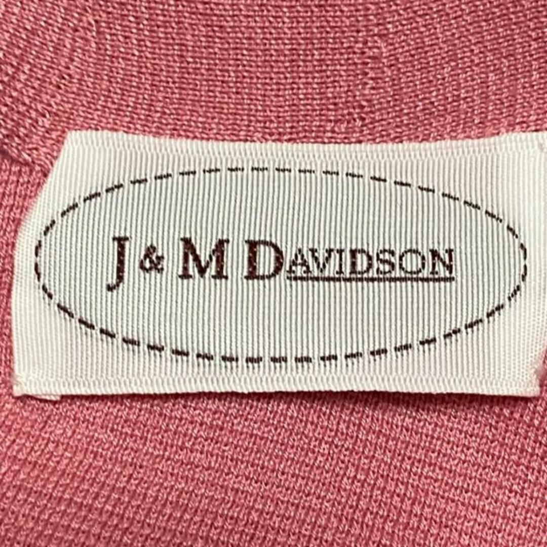 J&M DAVIDSON(ジェイアンドエムデヴィッドソン)のJ&MDavidson(ジェイ&エムデヴィッドソン) ワンピース レディース - ライトピンク×ピンク クルーネック/七分袖/ひざ丈/ニット レディースのワンピース(その他)の商品写真