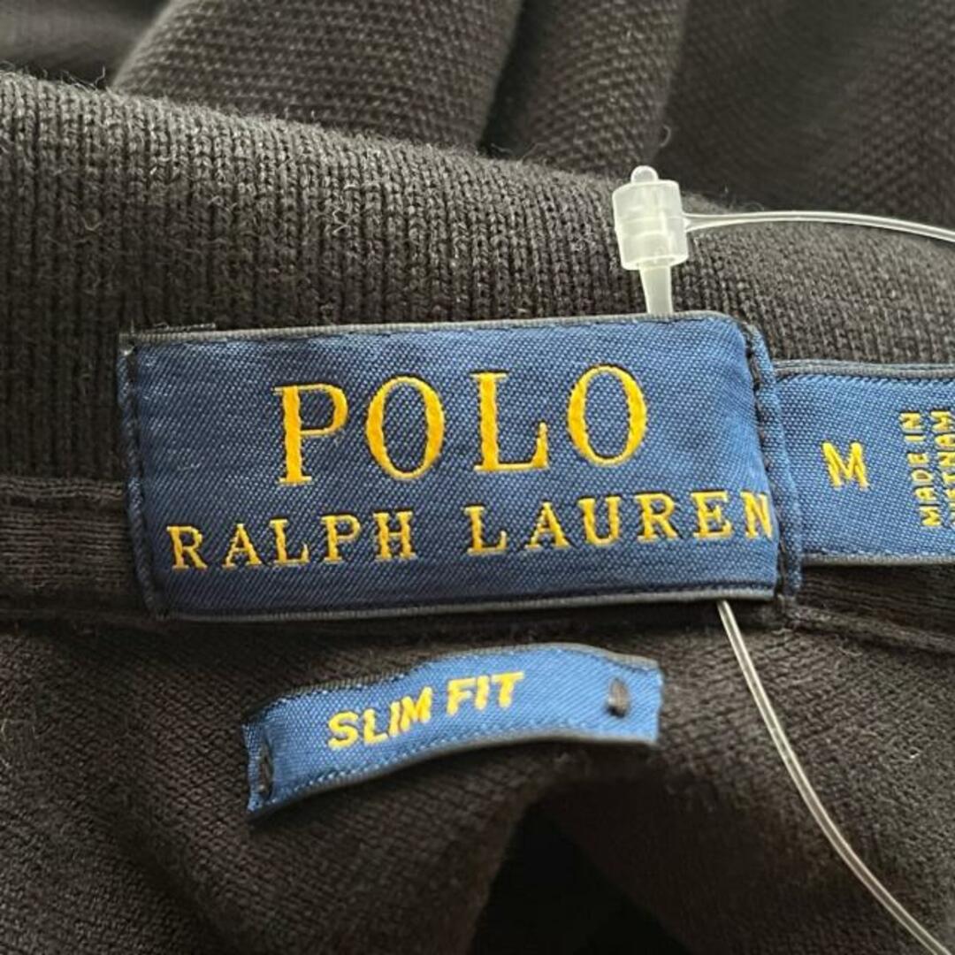 POLO RALPH LAUREN(ポロラルフローレン)のPOLObyRalphLauren(ポロラルフローレン) 半袖ポロシャツ サイズM レディース - 黒×白 刺繍 レディースのトップス(ポロシャツ)の商品写真