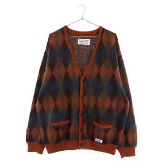 ワコマリア(WACKO MARIA)のWACKO MARIA ワコマリア 21AW DIAMOND MOHAIR CARDIGAN ダイアモンドモヘヤカーディガン ブラウン 21FW-WMK-KN16(カーディガン)