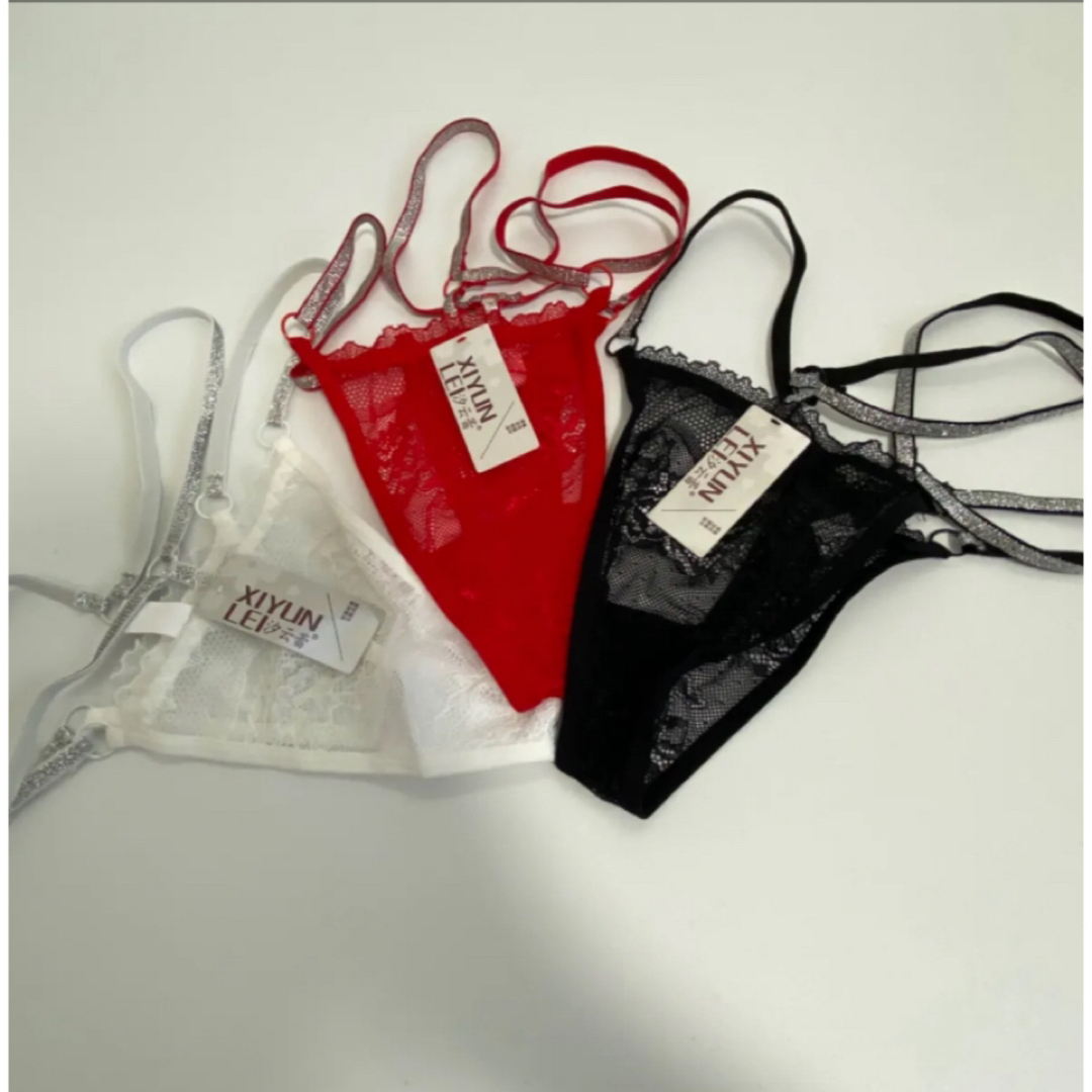 3色3枚セットレースと紐の可愛くセクシーな女性用下着　Lサイズ レディースの下着/アンダーウェア(ショーツ)の商品写真