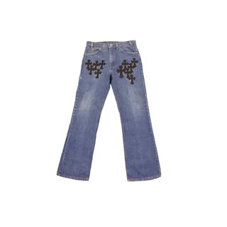 クロムハーツ(Chrome Hearts)の未使用 CHROME HEARTS クロムハーツ リーバイス517 デニムパンツ クロスパッチ メンズ 29 ブルー 中古 60395(デニム/ジーンズ)