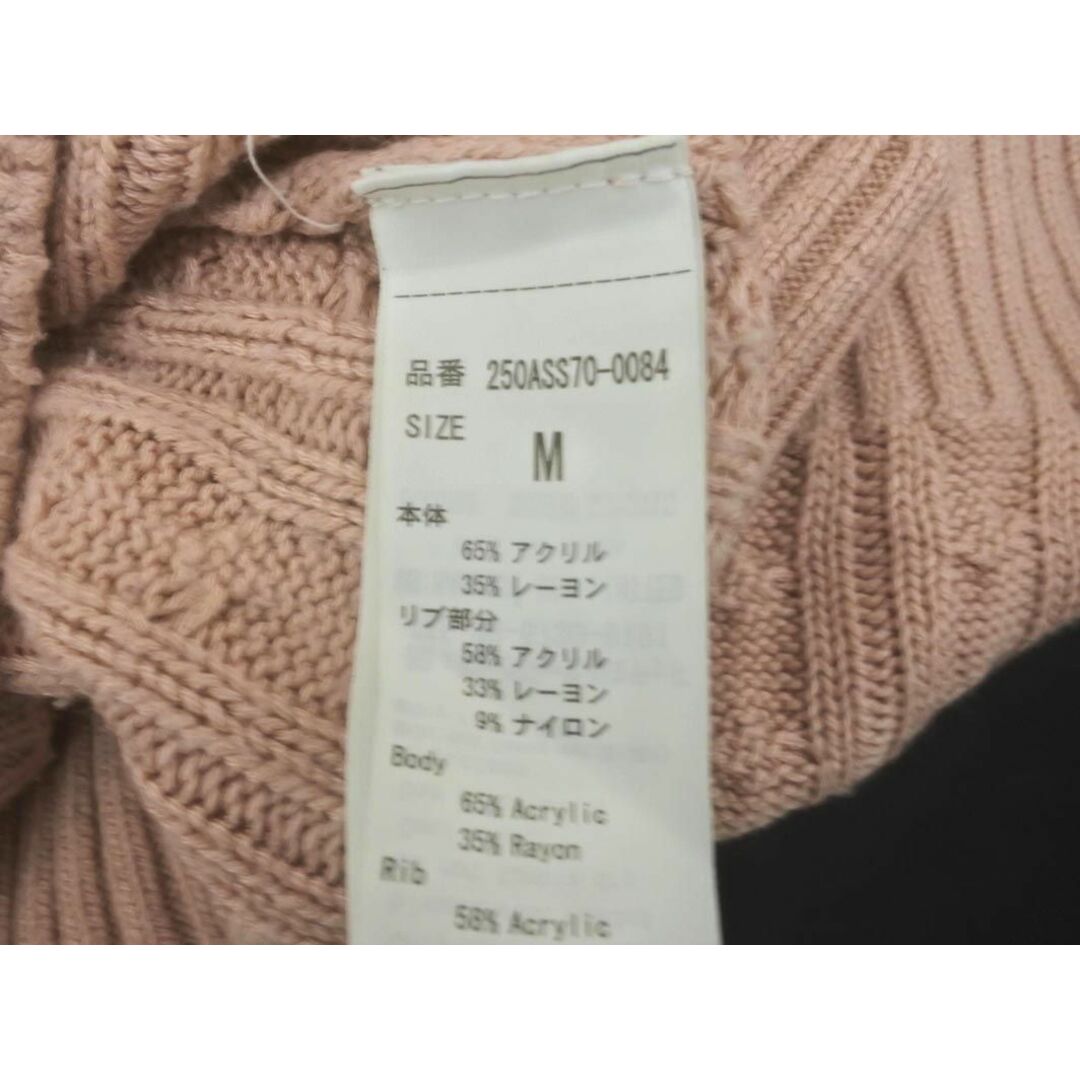 moussy(マウジー)のAZUL basic アズールバイマウジー クルーネック ケーブル編み ニット セーター sizeM/ピンク ◇■ レディース レディースのトップス(ニット/セーター)の商品写真