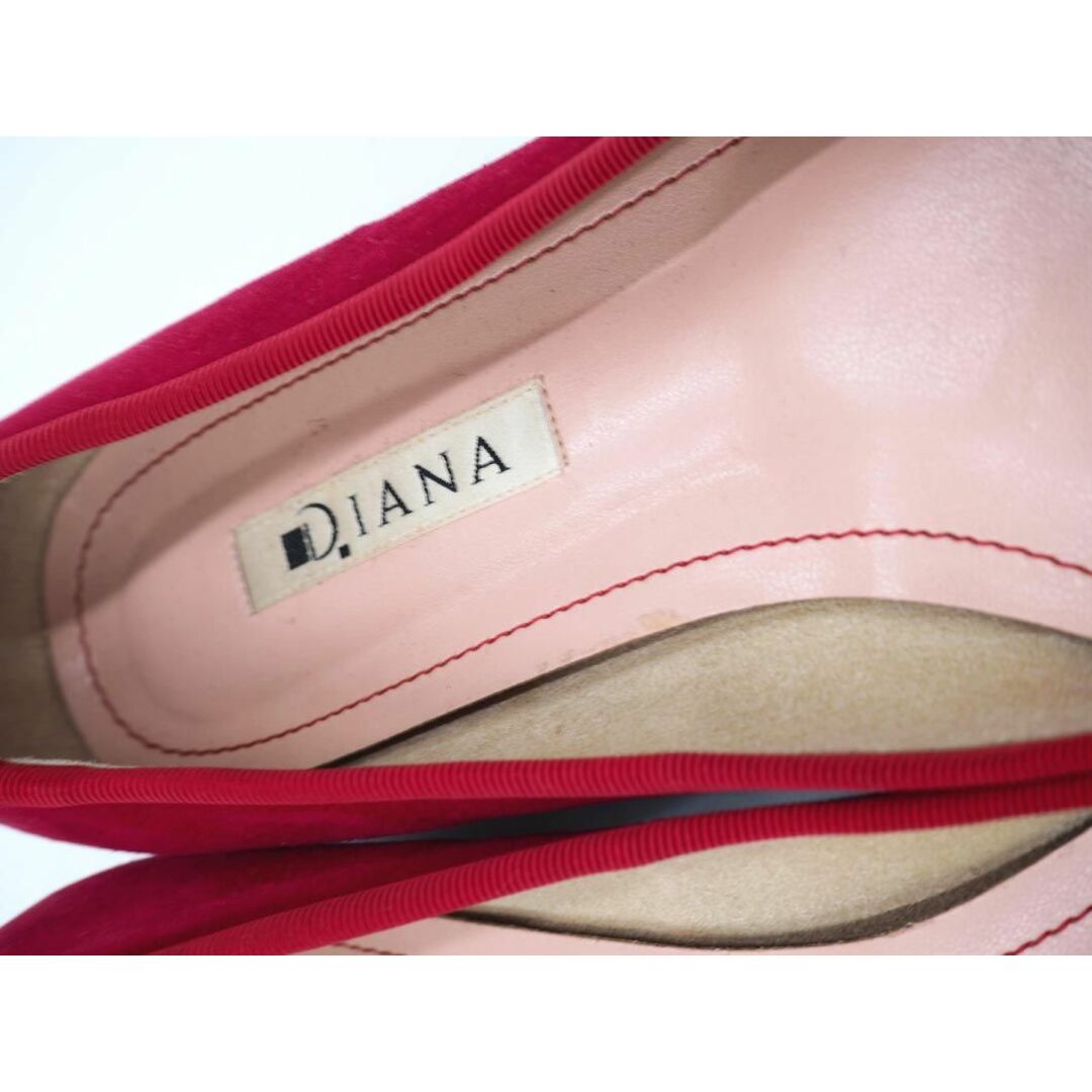 DIANA(ダイアナ)のDIANA ダイアナ スウェード リボン フラット パンプス size23.5ｃｍ/赤 ◇■ レディース レディースの靴/シューズ(ハイヒール/パンプス)の商品写真