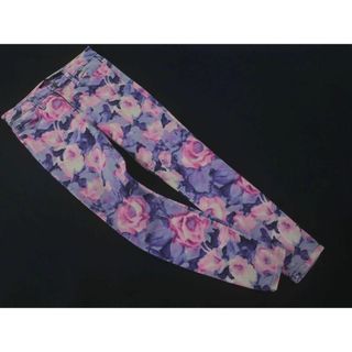 JOE'S ジョーズ 花柄 ストレッチ スキニー パンツ size26/薄紫xピンク ■■ レディース(スキニーパンツ)