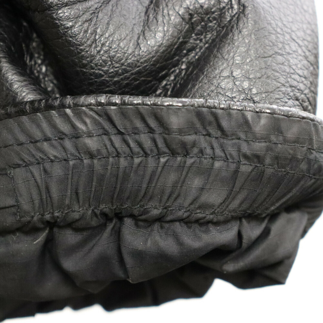 A BATHING APE(アベイシングエイプ)のA BATHING APE アベイシングエイプ 初期 LEATHER CLASSIC DOWN JACKET レザー クラシック ダウンジャケット ブラック メンズのジャケット/アウター(ダウンジャケット)の商品写真